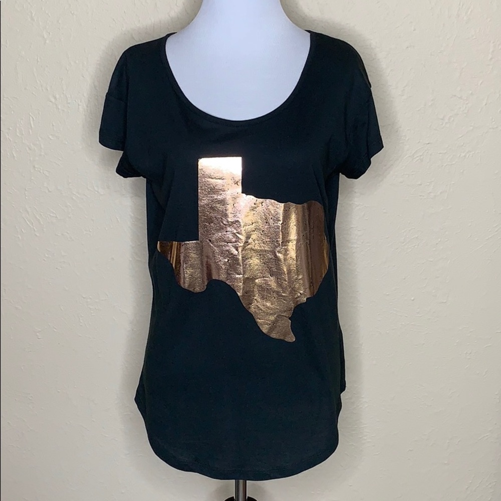 Rose Gold TX Black Shirt